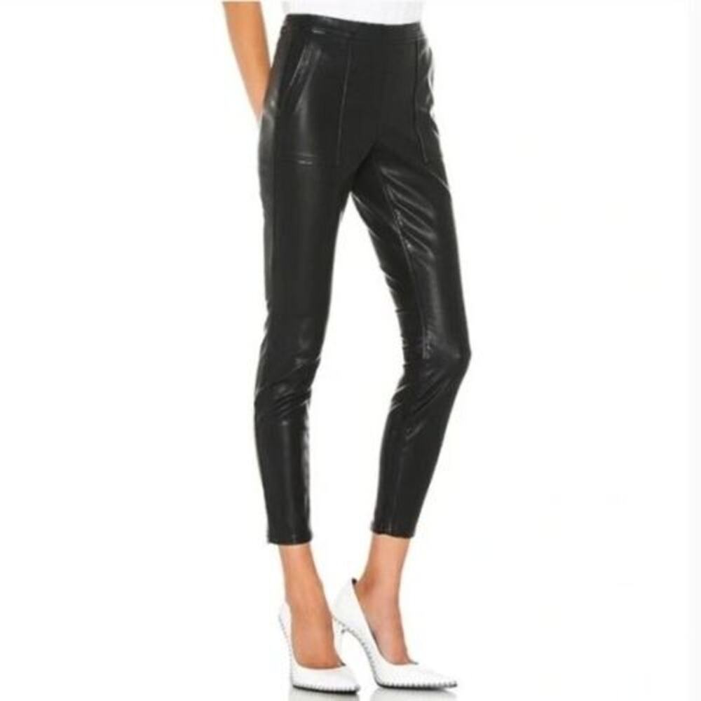 Blank NYC The Bond Skinny Pants Black Vegan Leather Mid-Rise Size 30